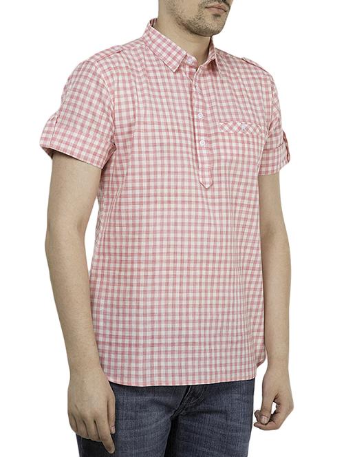 red cotton kurta - 12352823 - Very Small Image - 1
