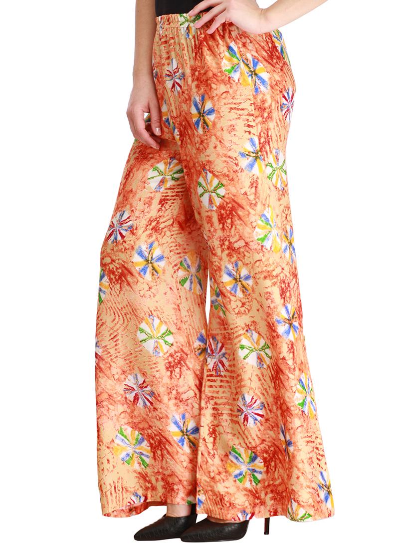orange viscose palazzos - 12353667 - Zoom Image - 2