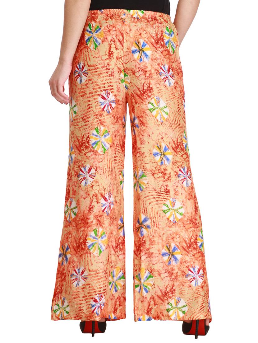 orange viscose palazzos - 12353667 - Zoom Image - 3