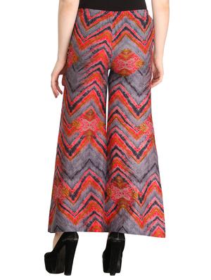 multi colored viscose palazzos - 12353668 - Standard Image - 3
