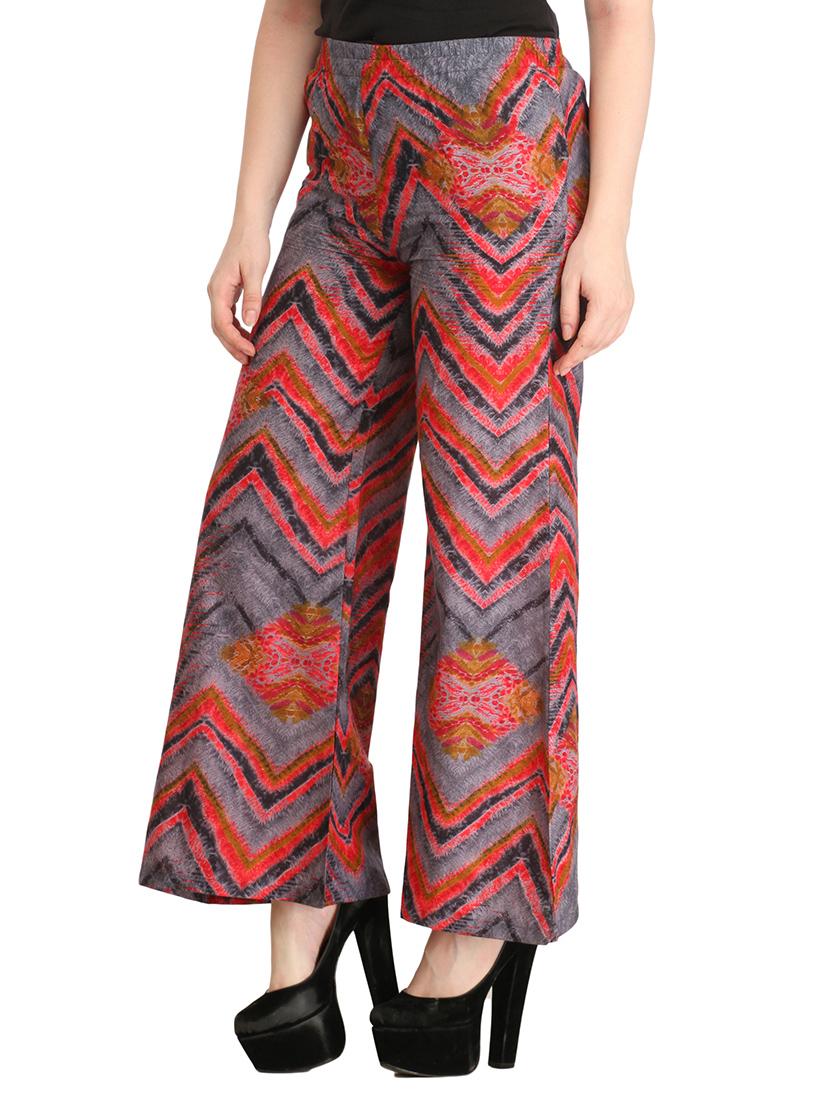 multi colored viscose palazzos - 12353668 - Zoom Image - 2