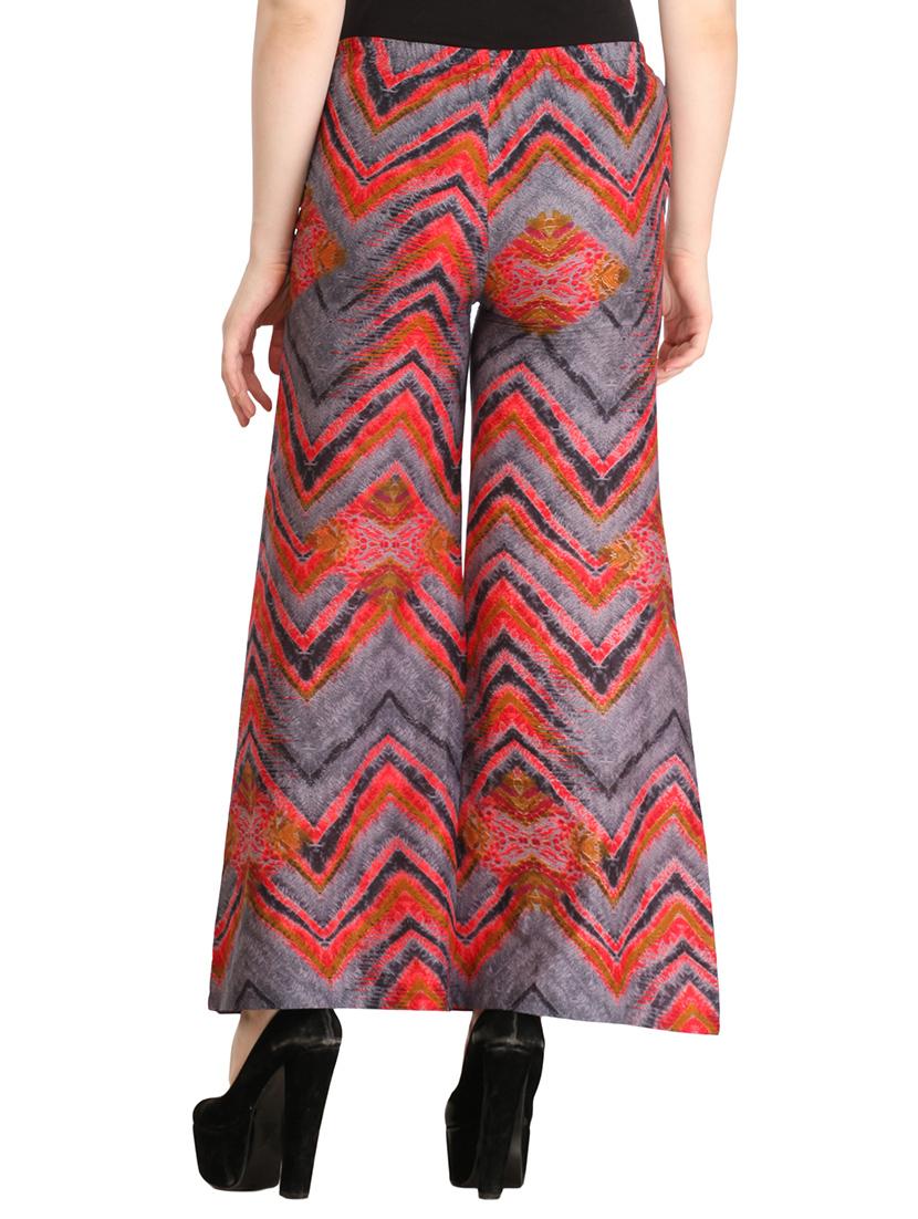 multi colored viscose palazzos - 12353668 - Zoom Image - 3