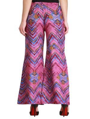 multi colored viscose palazzos - 12353669 - Standard Image - 3