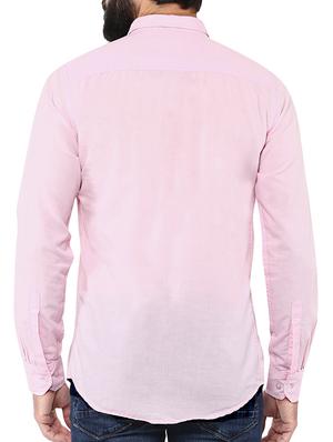 blue linen casual shirt - 12355840 - Standard Image - 3