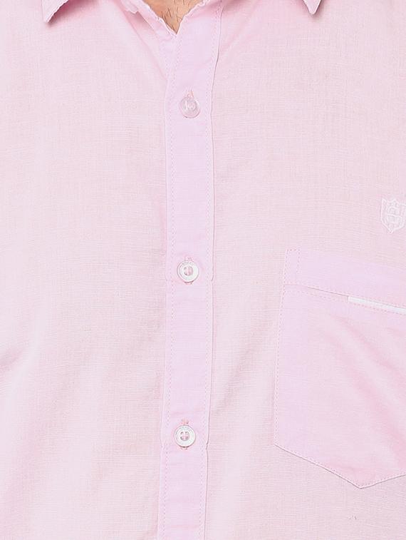 blue linen casual shirt - 12355840 - Zoom Image - 4