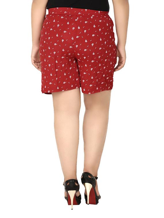 red polyester regular shorts - 12355852 - Zoom Image - 3