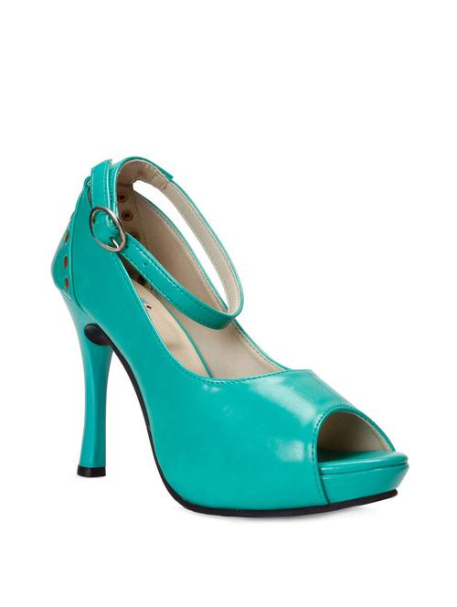 green leatherette sandal - 12356340 -  Standard Image - 0