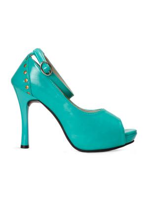 green leatherette sandal - 12356340 - Standard Image - 2