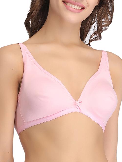 bow patch solid bra - 12358086 - Standard Image - 1