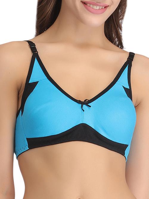 bow patch contrast detail bra - 12358090 - Standard Image - 1