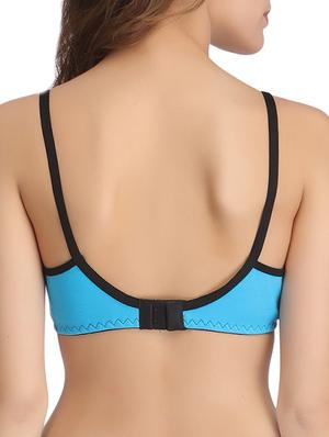 bow patch contrast detail bra - 12358090 - Standard Image - 3