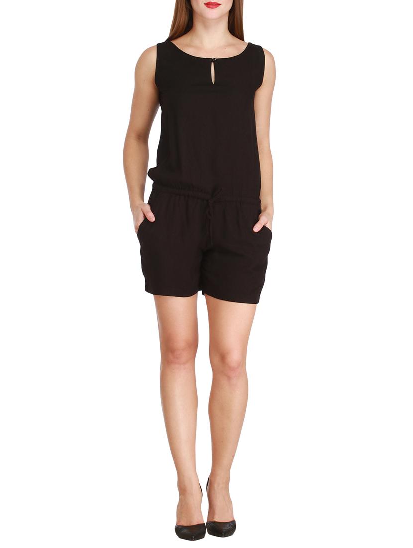 keyhole neck drawstring romper - 12365081 - Zoom Image - 1