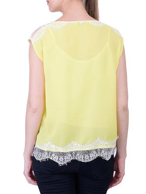 lace trim cap sleeved top - 12365555 - Standard Image - 3