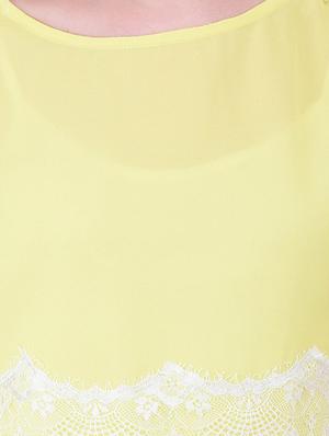 lace trim cap sleeved top - 12365555 - Standard Image - 4