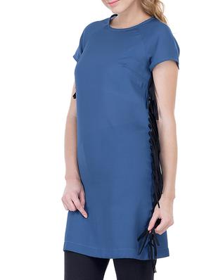 blue solid tunic - 12365653 - Standard Image - 2