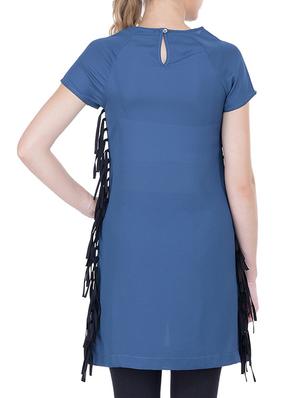blue solid tunic - 12365653 - Standard Image - 3
