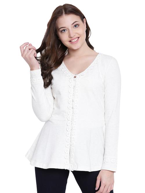 white cotton top - 12369812 -  Standard Image - 0