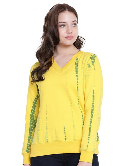 yellow fleece tie and dye sweatshirt - 12369817 - Standard Image - 1