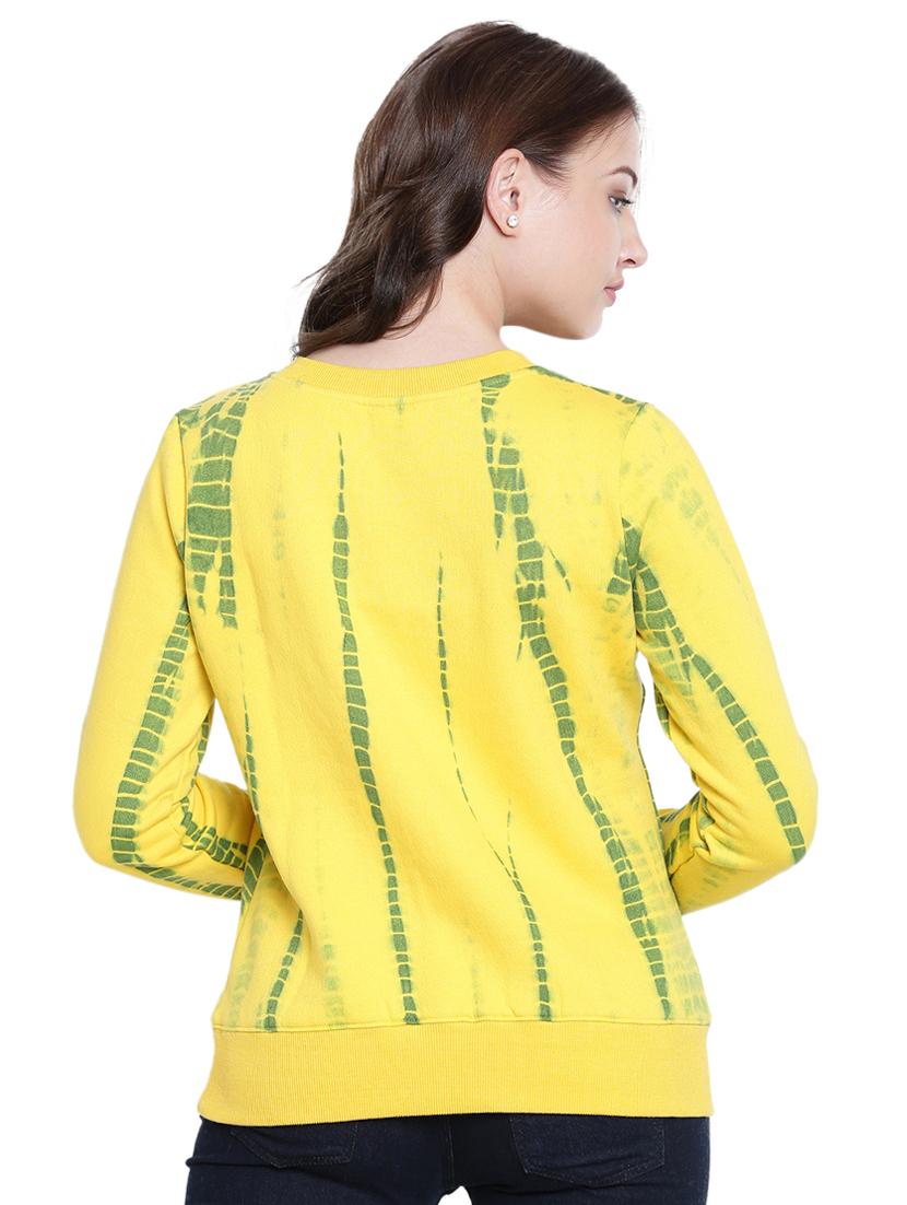 yellow fleece tie and dye sweatshirt - 12369817 - Zoom Image - 4
