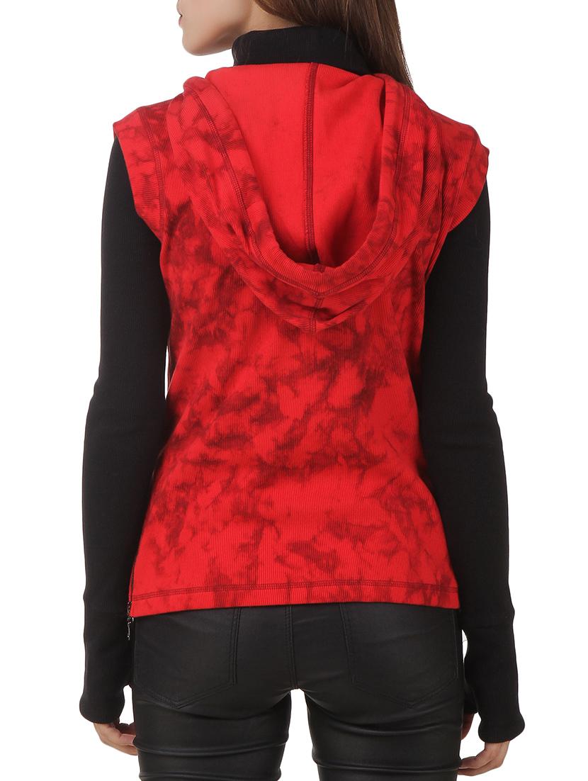 red cotton hooded sweatshirt - 12369828 - Zoom Image - 3