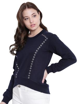 navy blue fleece sweatshirt - 12369832 - Standard Image - 2