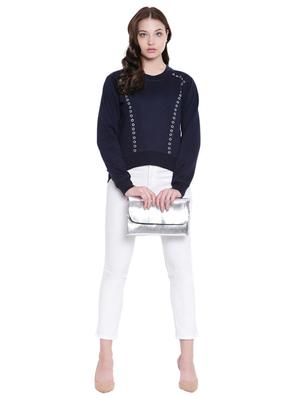 navy blue fleece sweatshirt - 12369832 - Standard Image - 5