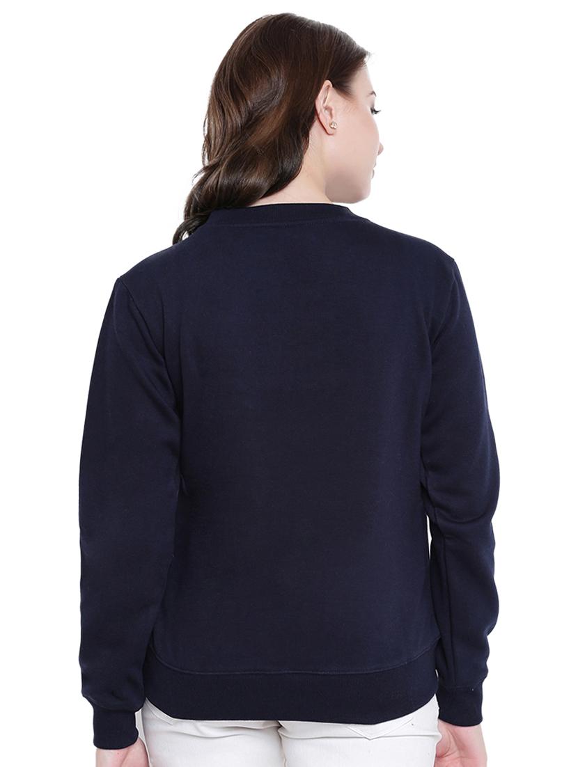 navy blue fleece sweatshirt - 12369832 - Zoom Image - 4