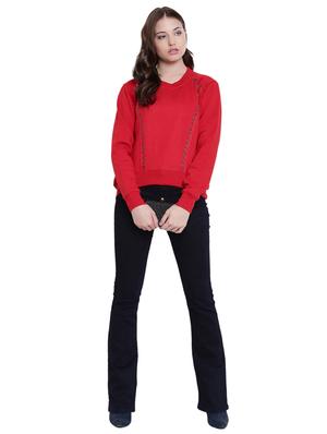 red fleece sweatshirt - 12369833 - Standard Image - 5