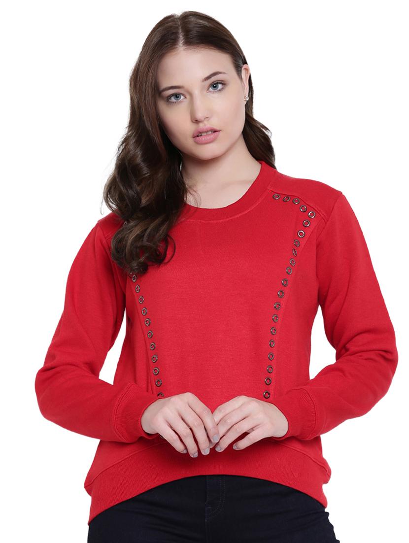 red fleece sweatshirt - 12369833 - Zoom Image - 1