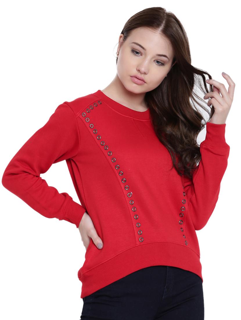 red fleece sweatshirt - 12369833 - Zoom Image - 3