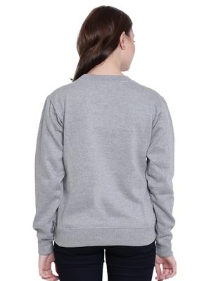 grey fleece casual sweatshirt - 12369834 - Standard Image - 4