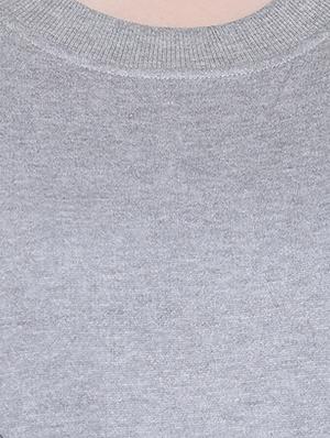 grey fleece casual sweatshirt - 12369834 - Standard Image - 6