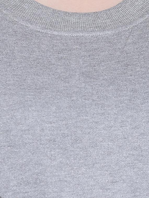 grey fleece casual sweatshirt - 12369834 - Zoom Image - 6
