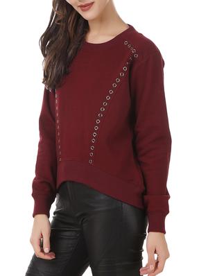 maroon fleece sweatshirt - 12369835 -  Standard Image - 1