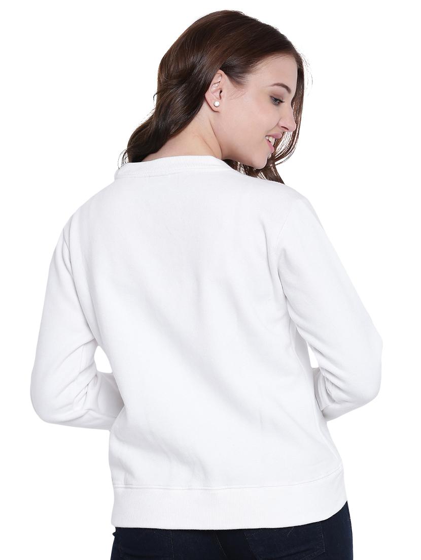 eyelet detail round neck sweatshirt - 12369836 - Zoom Image - 4