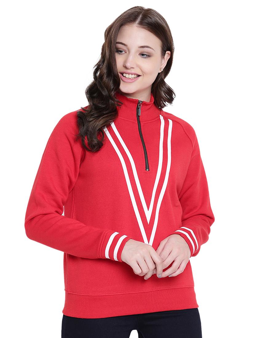 red fleece sweatshirt - 12369839 - Zoom Image - 1