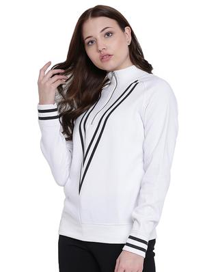 contrast striped turtle neck sweatshirt - 12369840 - Standard Image - 2