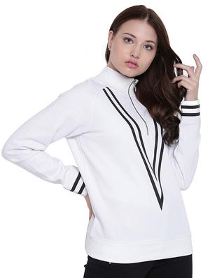 contrast striped turtle neck sweatshirt - 12369840 - Standard Image - 3