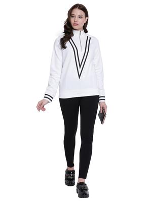 contrast striped turtle neck sweatshirt - 12369840 - Standard Image - 5