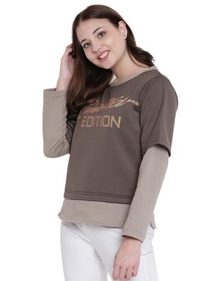 brown polyester sweatshirt - 12369841 - Standard Image - 2