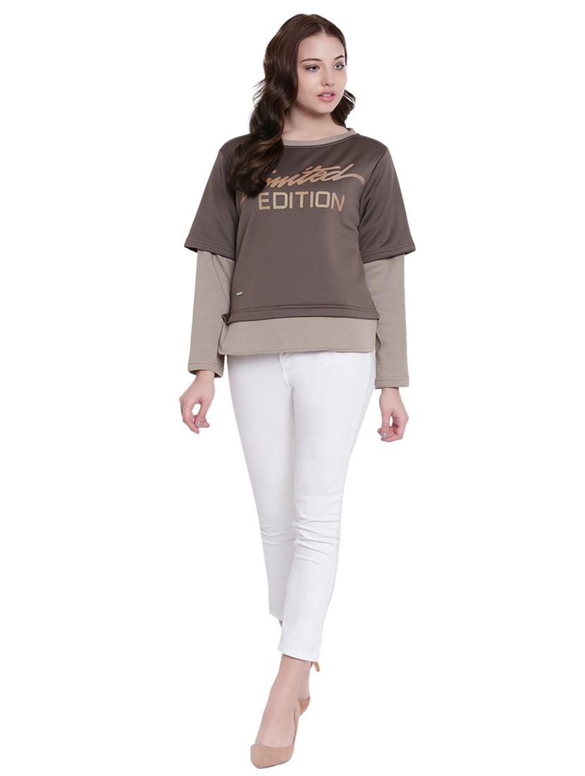 brown polyester sweatshirt - 12369841 - Zoom Image - 5