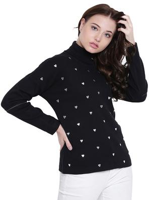 black cotton sweatshirt - 12369847 - Standard Image - 3