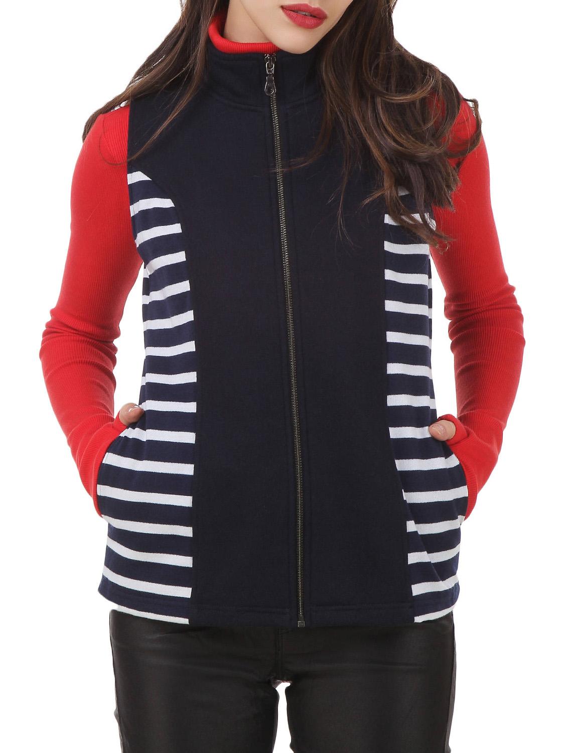 striped mock neck sweatshirt - 12369857 - Zoom Image - 1
