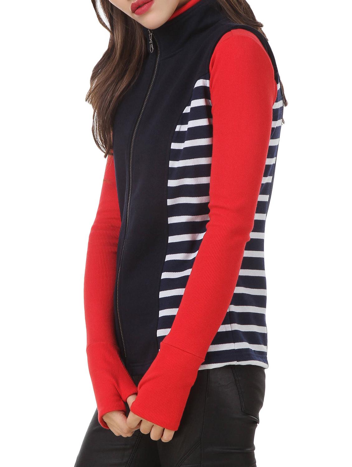 striped mock neck sweatshirt - 12369857 - Zoom Image - 2