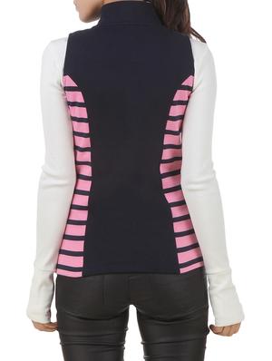 mock neck striped jacket - 12369858 - Standard Image - 3