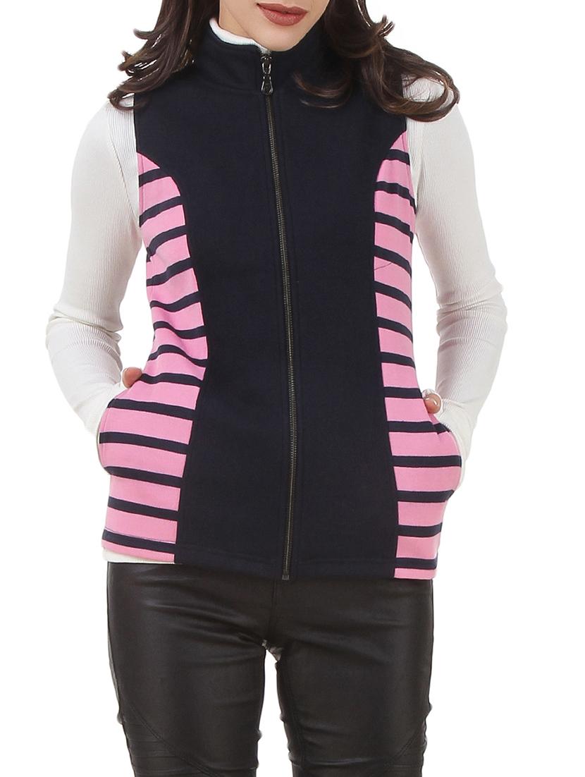 mock neck striped jacket - 12369858 - Zoom Image - 1