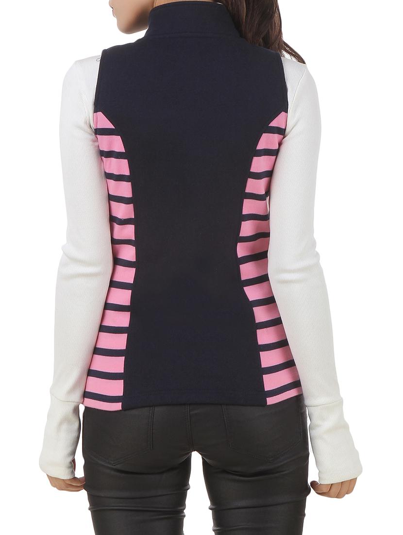 mock neck striped jacket - 12369858 - Zoom Image - 3