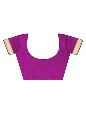 purple art silk paithani saree with blouse - 12370027 - Standard Image - 4