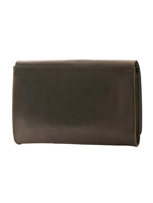 brown genuine leather embellished clutch - 12370759 - Standard Image - 2