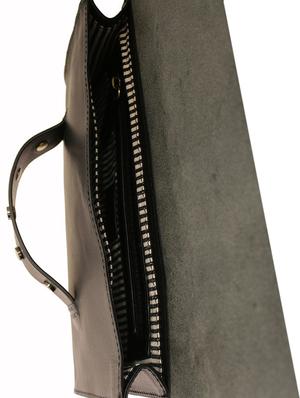 brown genuine leather embellished clutch - 12370759 - Standard Image - 3